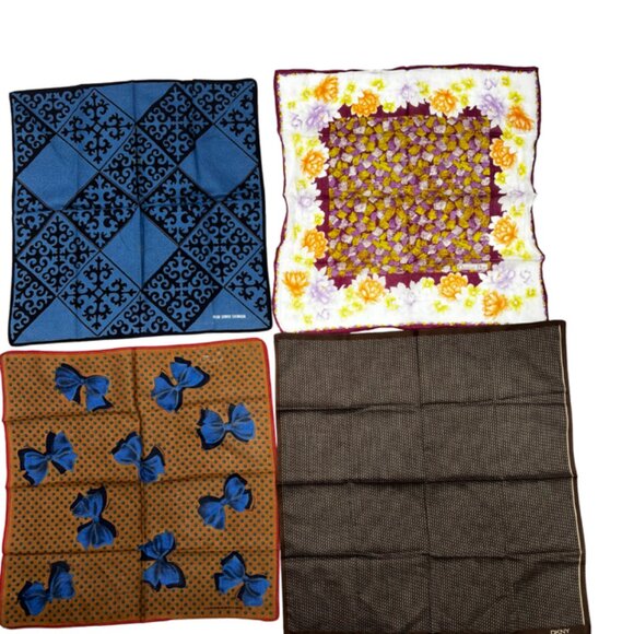 Bulk Sale Burberry-Celine & More! (2) Handkerchiefs/Sqare Pockets 16"-19.5" !(2) - Picture 12 of 16